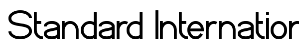 Standard International font preview
